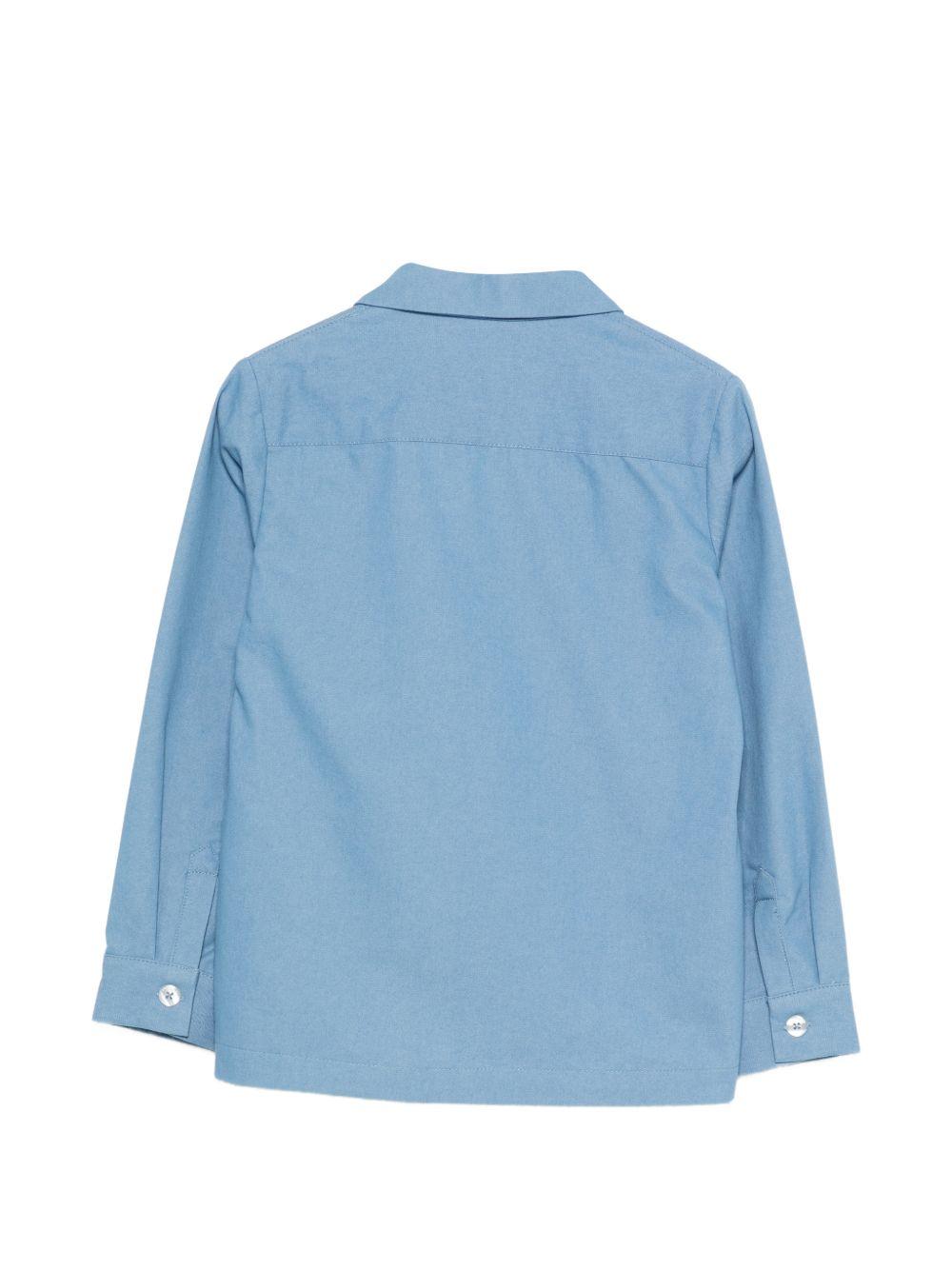 Camicia per bambino TRUSSARDI JUNIOR azzurra con taschino TBP26035CA D.BLUE B.A TRUSSARDI JUNIOR