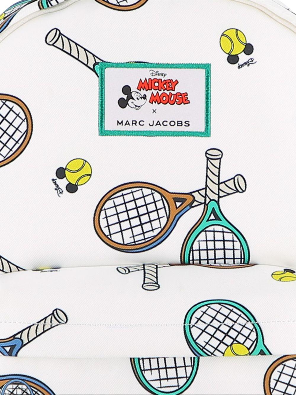 Zaino per bambino The Marc Jacobs Kids x Mickey Mouse multicolore con stampa racchette da tennis W60854 126 THE MARC JACOBS KIDS