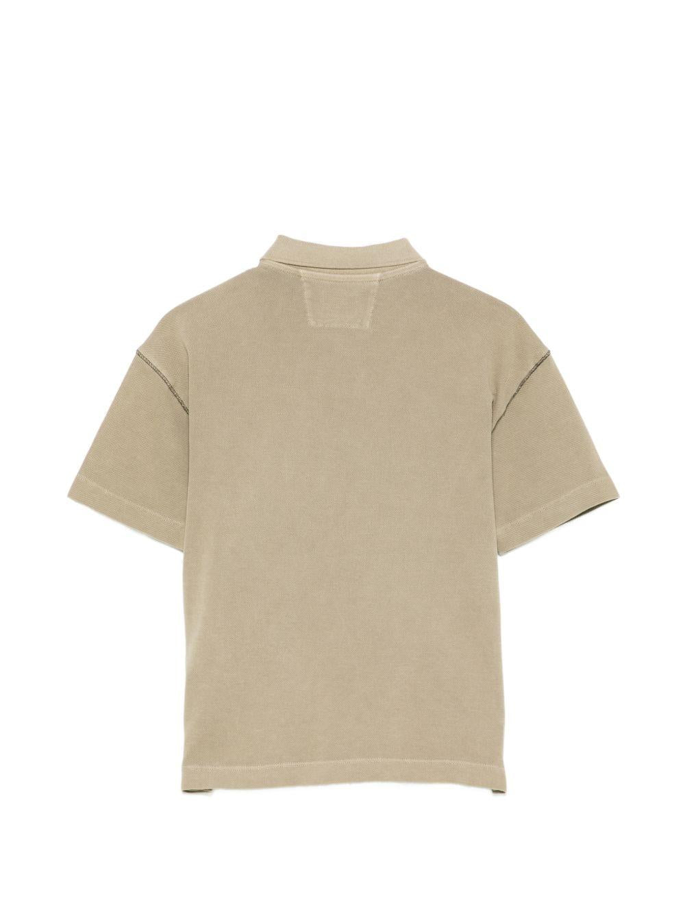Polo per bambino C.P. Company Kids beige con colletto CUM010LFC00 30915 C.P.COMPANY KIDS
