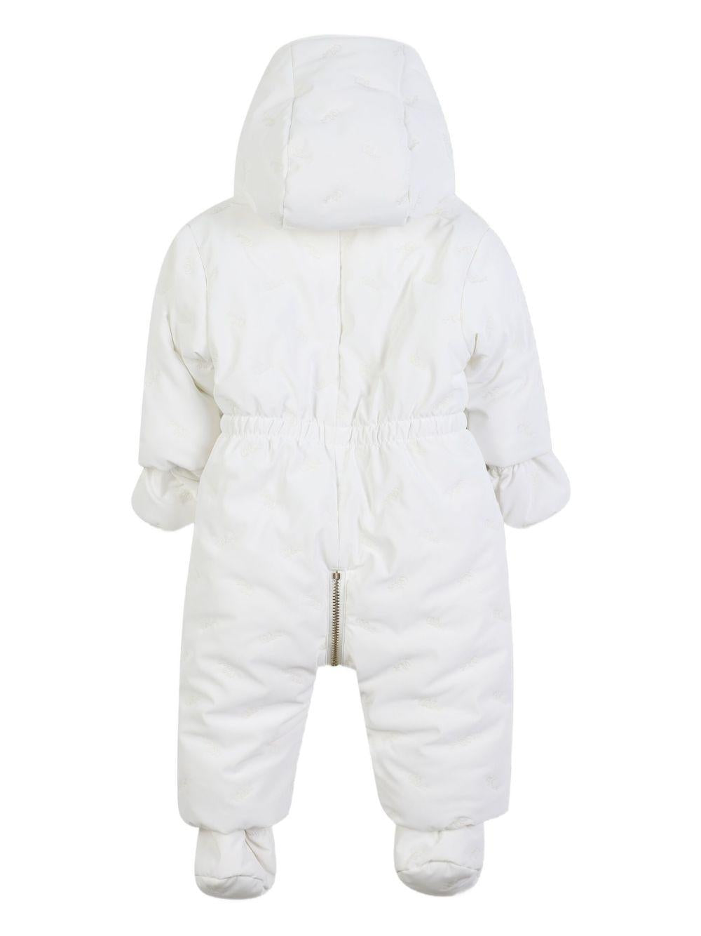 Tuta da neve per neonata Chloé Kids bianca con muffole rimuovibili C20783 117 CHLOE' KIDS
