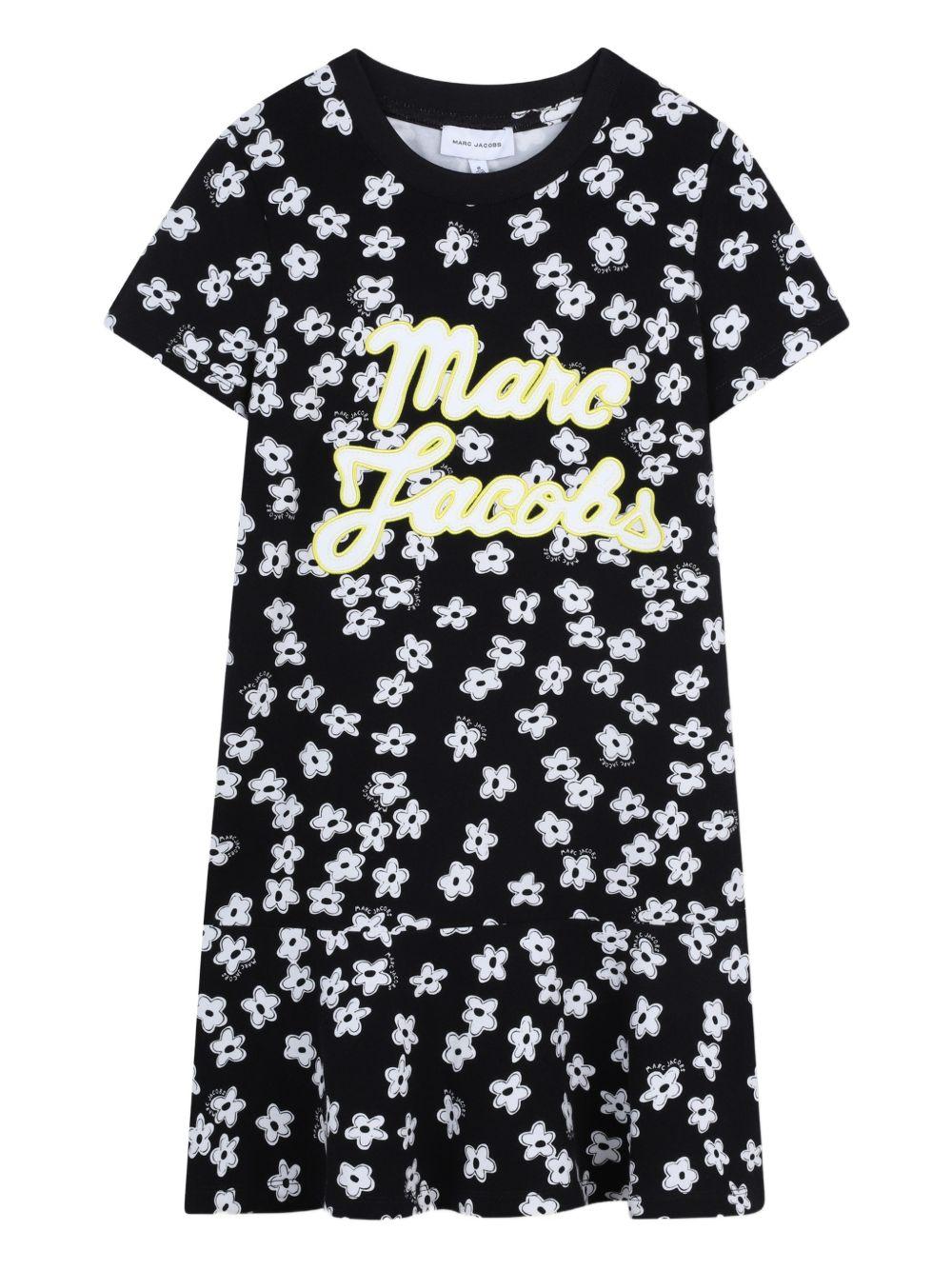 Abito per bambina The Marc Jacobs Kids nero con stampa a fiori W60861 09B THE MARC JACOBS KIDS