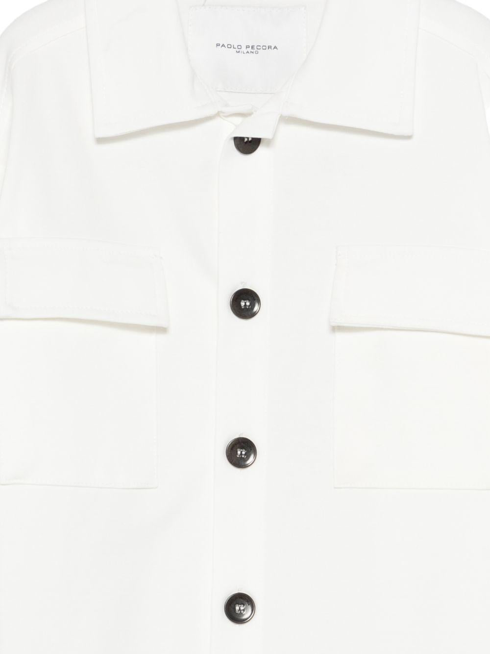 Giacca per bambino Paolo Pecora Kids bianca con tasche PP4209 GESSO PAOLO PECORA KIDS