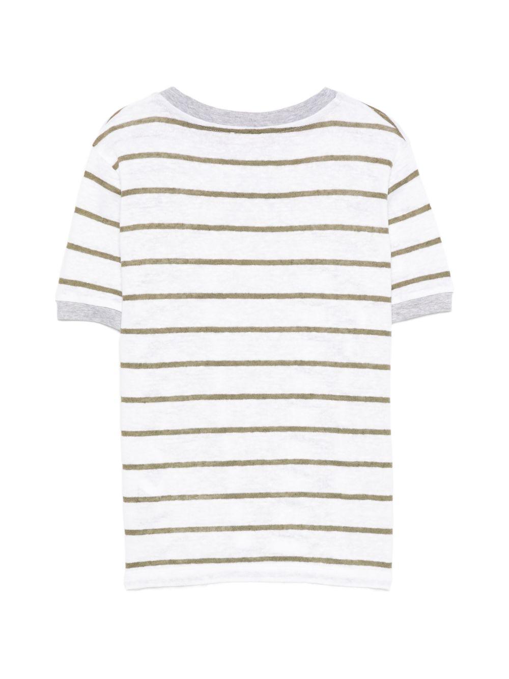 T-shirt per bambino Eleventy Kids bianca con motivo a righe EY8P61 J0551 100VE ELEVENTY KIDS