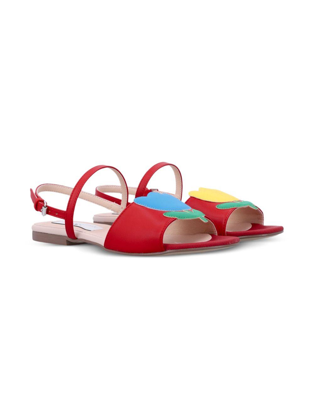Sandali per bambina Stella McCartney Kids rossi con punta aperta TY0C36 Z3609 426 STELLA McCARTNEY KIDS