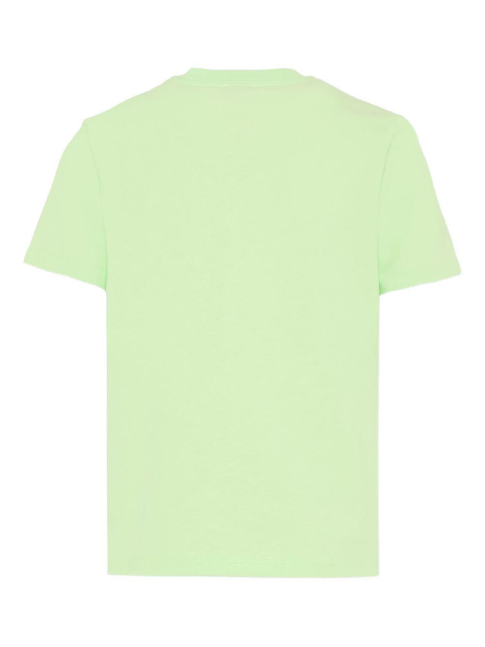 T-shirt per bambino Casablanca Kids verde con stampa logo KSP26JTS03802 INNOCENCE TRIANGLE CASABLANCA KIDS