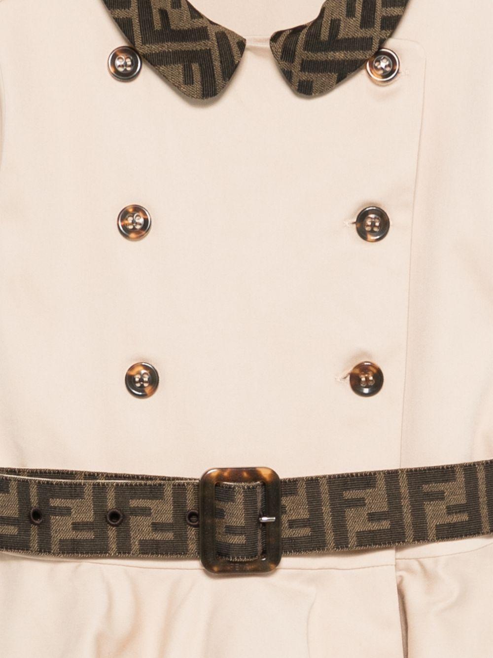 Abito per bambina Fendi Kids beige con cintura con logo JFB827 AS5Y F1P2N FENDI KIDS