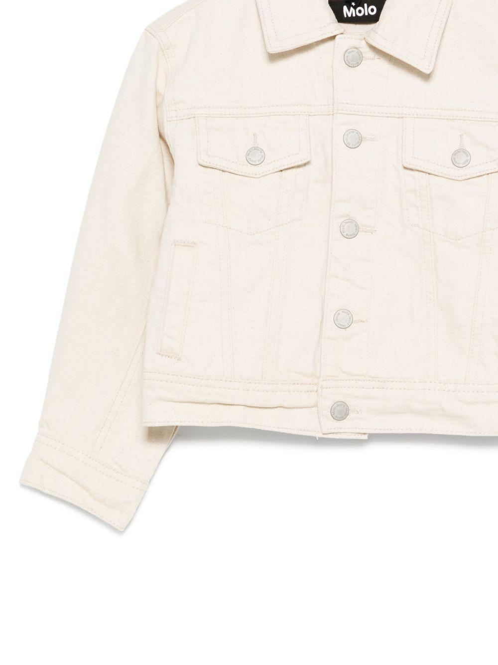 Giacca per bambini Molo beige con collo a punta 5S26M304 8894 MOLO