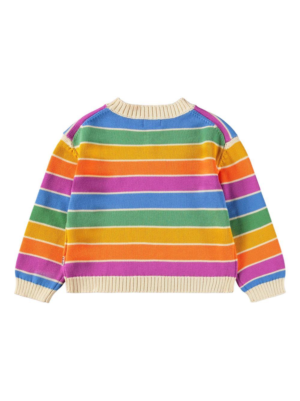 Maglione per bambina Molo multicolore con motivo a righe 2S26K201 9827 MOLO