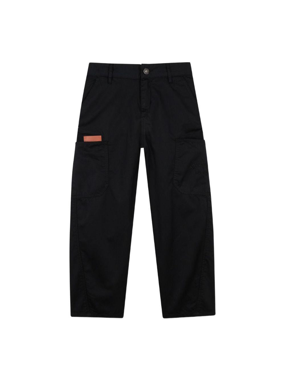 Pantaloni per bambino Givenchy Kids nero con logo H31093 09B GIVENCHY KIDS