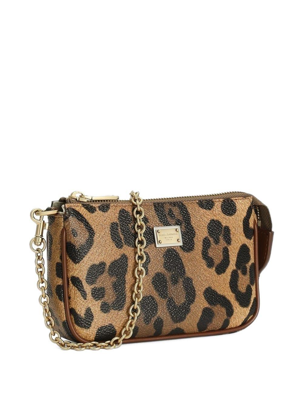 Borsa per bambina Dolce & Gabbana Kids animalier con placca con logo EB0268 A0239 HYNBM DOLCE & GABBANA KIDS
