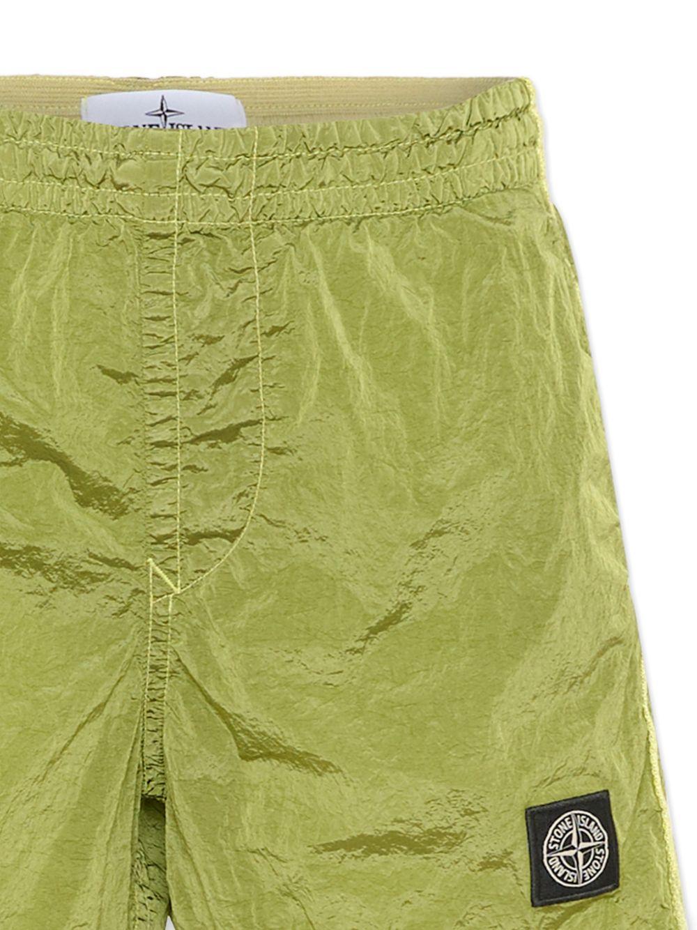 Costume da bagno per bambino Stone Island Junior verde con logo L1S16B100002S0043 V005F STONE ISLAND JUNIOR