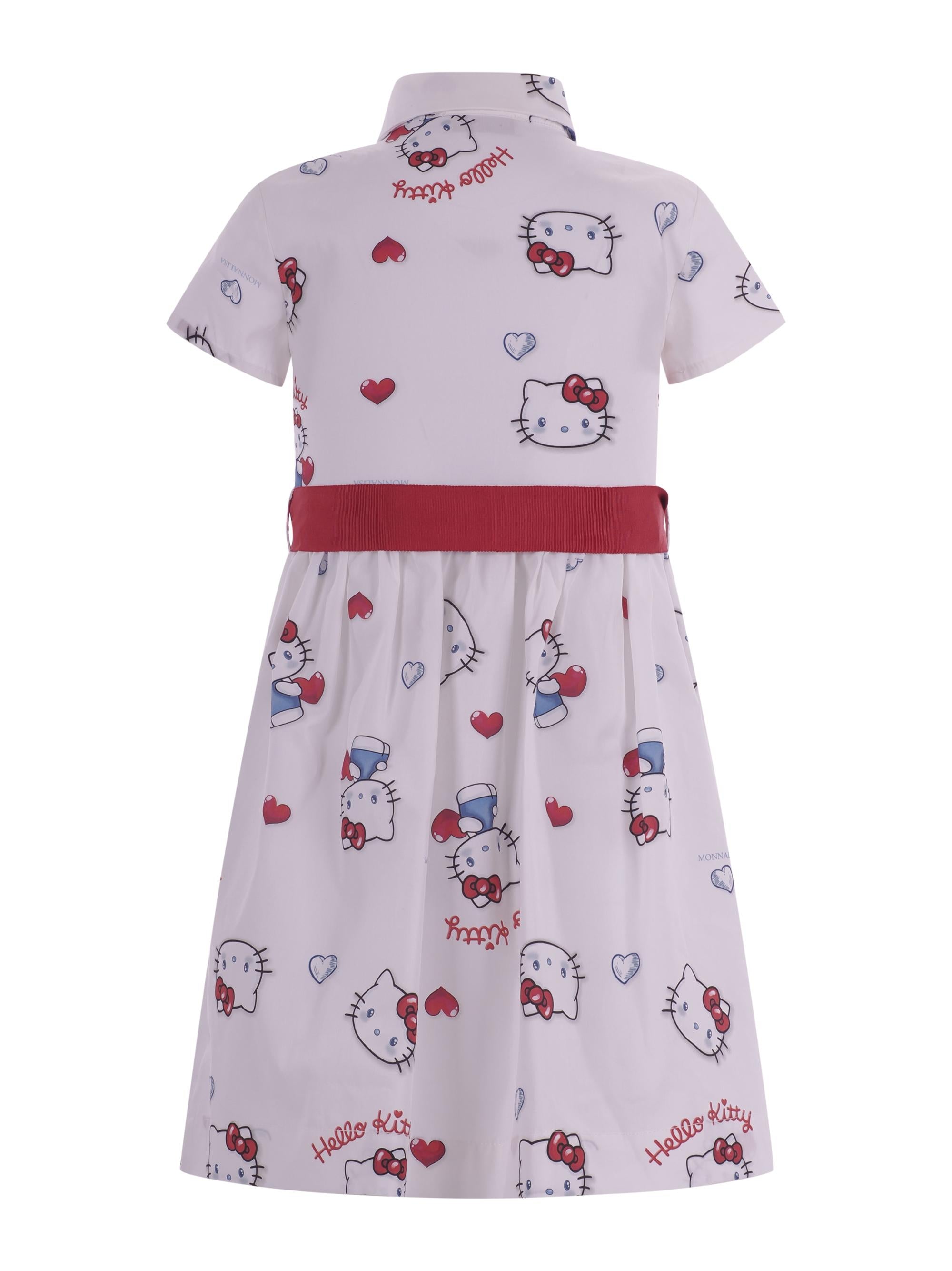 Abito per bambina Monnalisa multicolor con stampa grafica all-over 11G918 7605 0099 MONNALISA