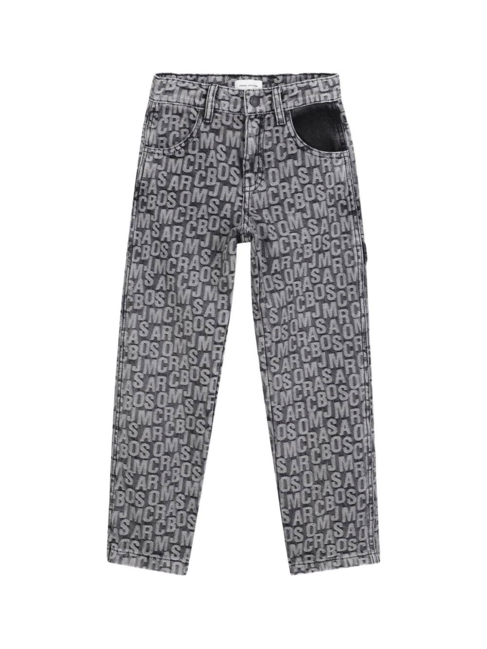 Jeans dritti per bambino The Marc Jacobs Kids grigio con logo - Rubino Kids