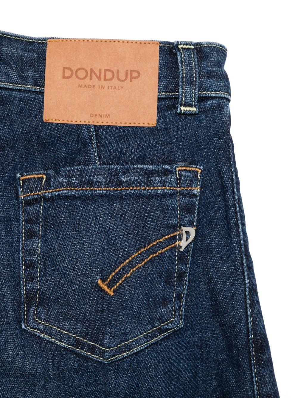 Jeans per bambina Dondup Kids denim con orli sfrangiati - Rubino Kids