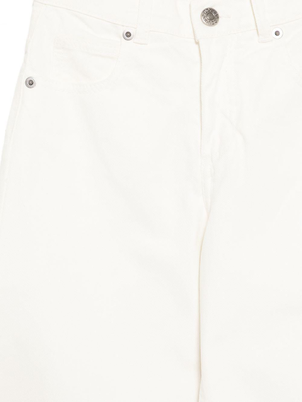 Jeans per bambina Douuod Kids bianchi con orlo sfrangiato - Rubino Kids