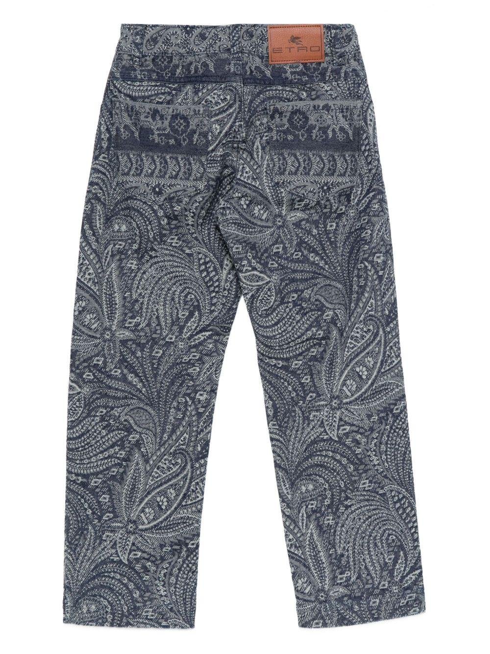 Jeans per bambina ETRO KIDS blu con motivo paisley - Rubino Kids