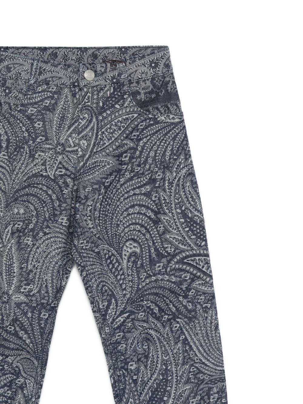 Jeans per bambina ETRO KIDS blu con motivo paisley - Rubino Kids
