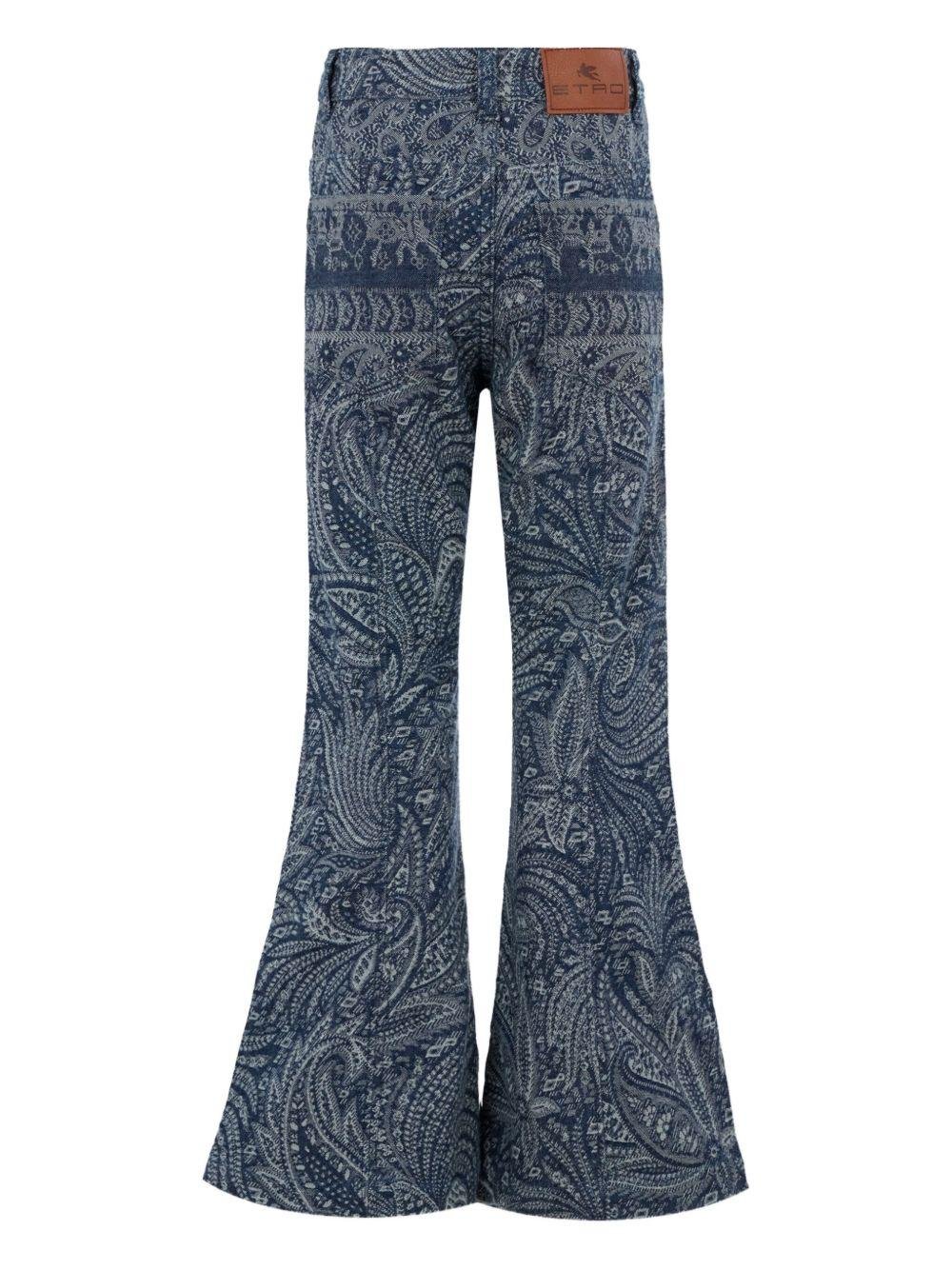 Jeans per bambina ETRO KIDS denim con motivo paisley - Rubino Kids