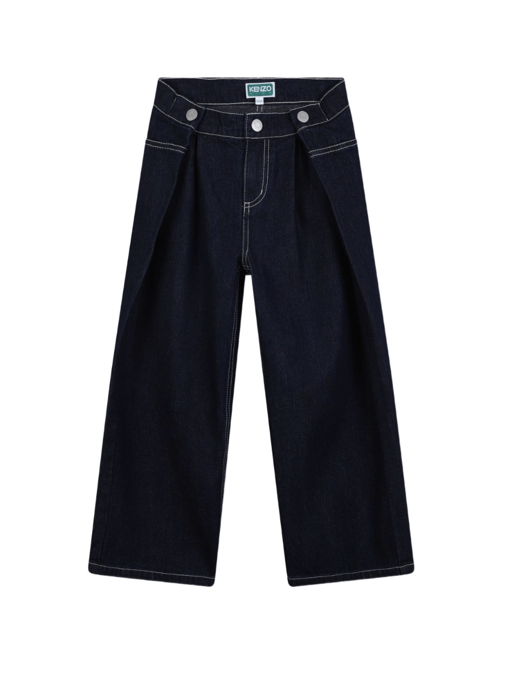 Jeans per bambina Kenzo Kids in denim con pieghe - Rubino Kids