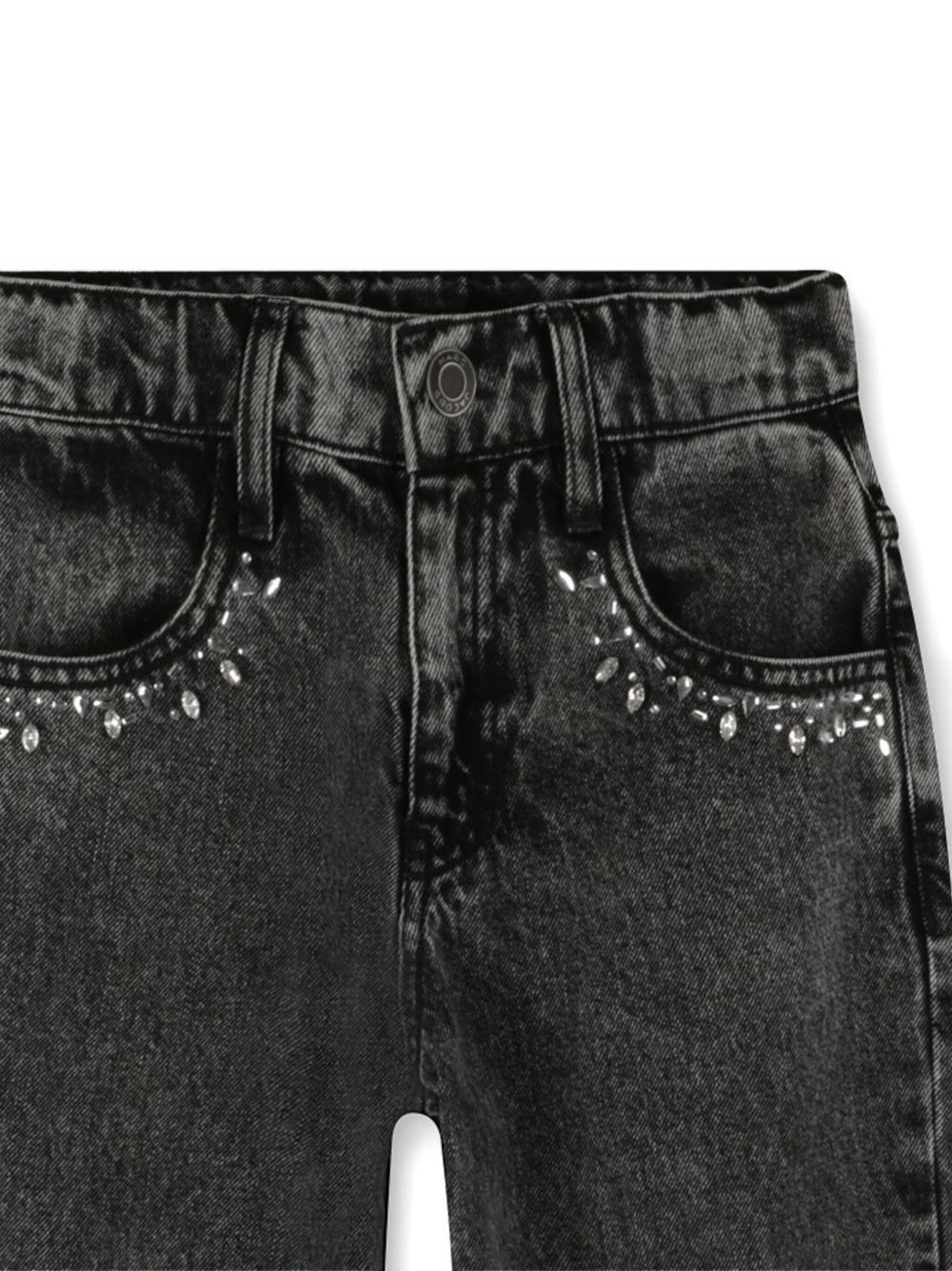 Jeans per bambina Marc Jacobs Kids in denim grigio con decorazione - Rubino Kids