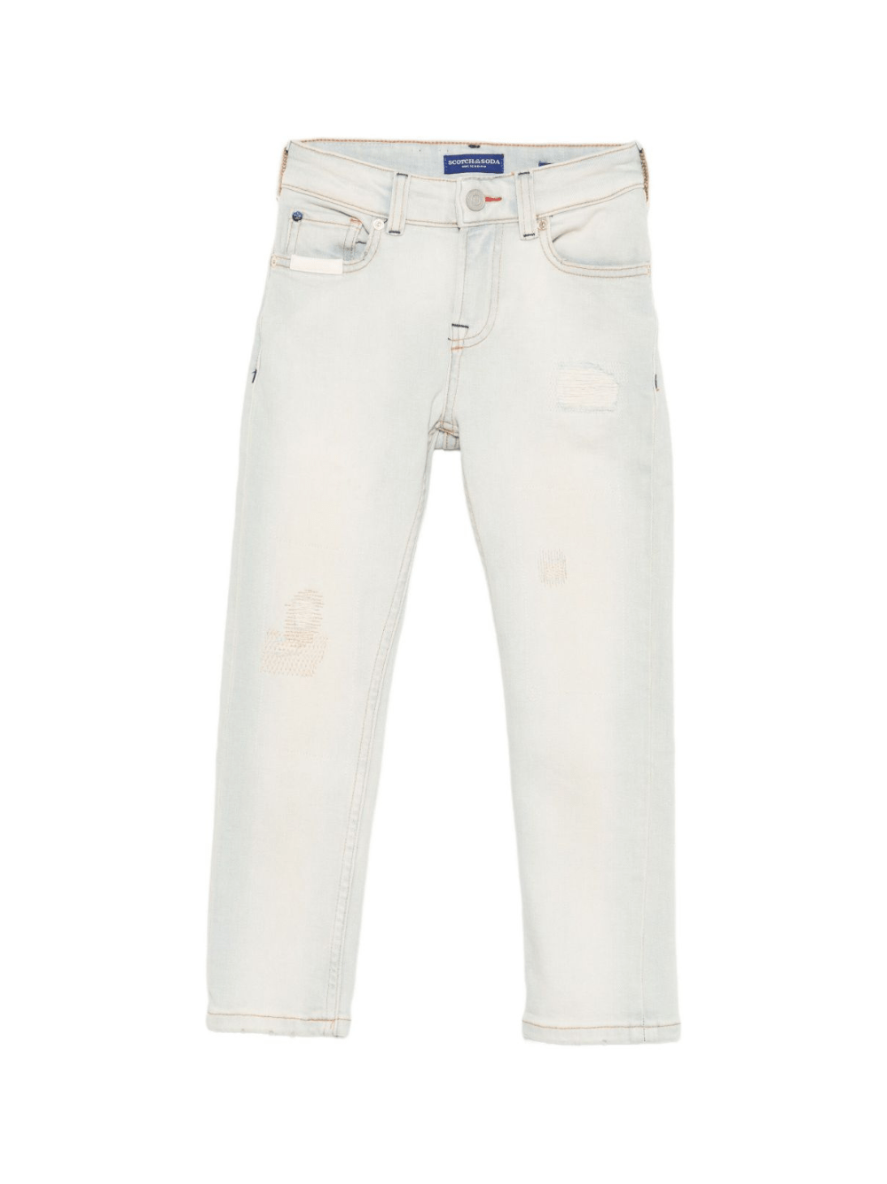 Jeans per bambina Scotch & Soda Kids azzurri con dettagli ricamati - Rubino Kids
