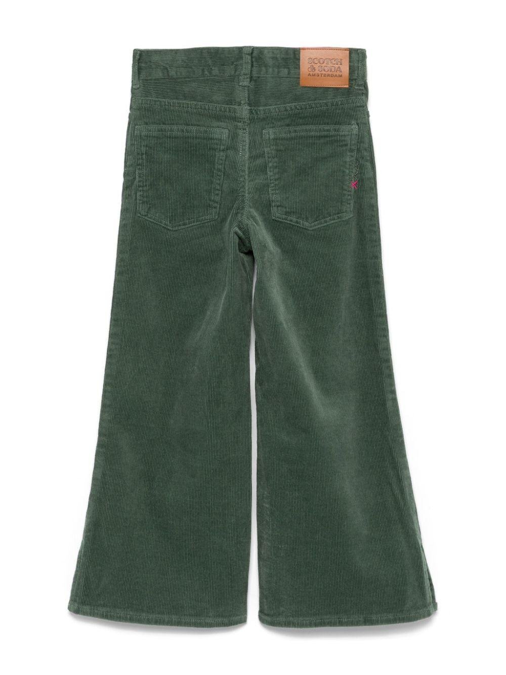 Jeans per bambina Scotch & Soda The Wave verde in velluto a coste - Rubino Kids