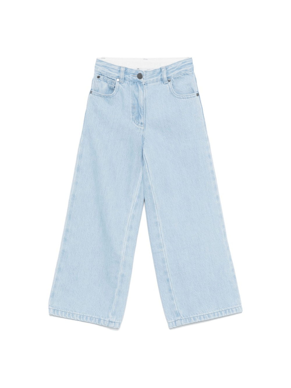 Jeans per bambina Stella McCartney Kids in denim con stampa floreale - Rubino Kids