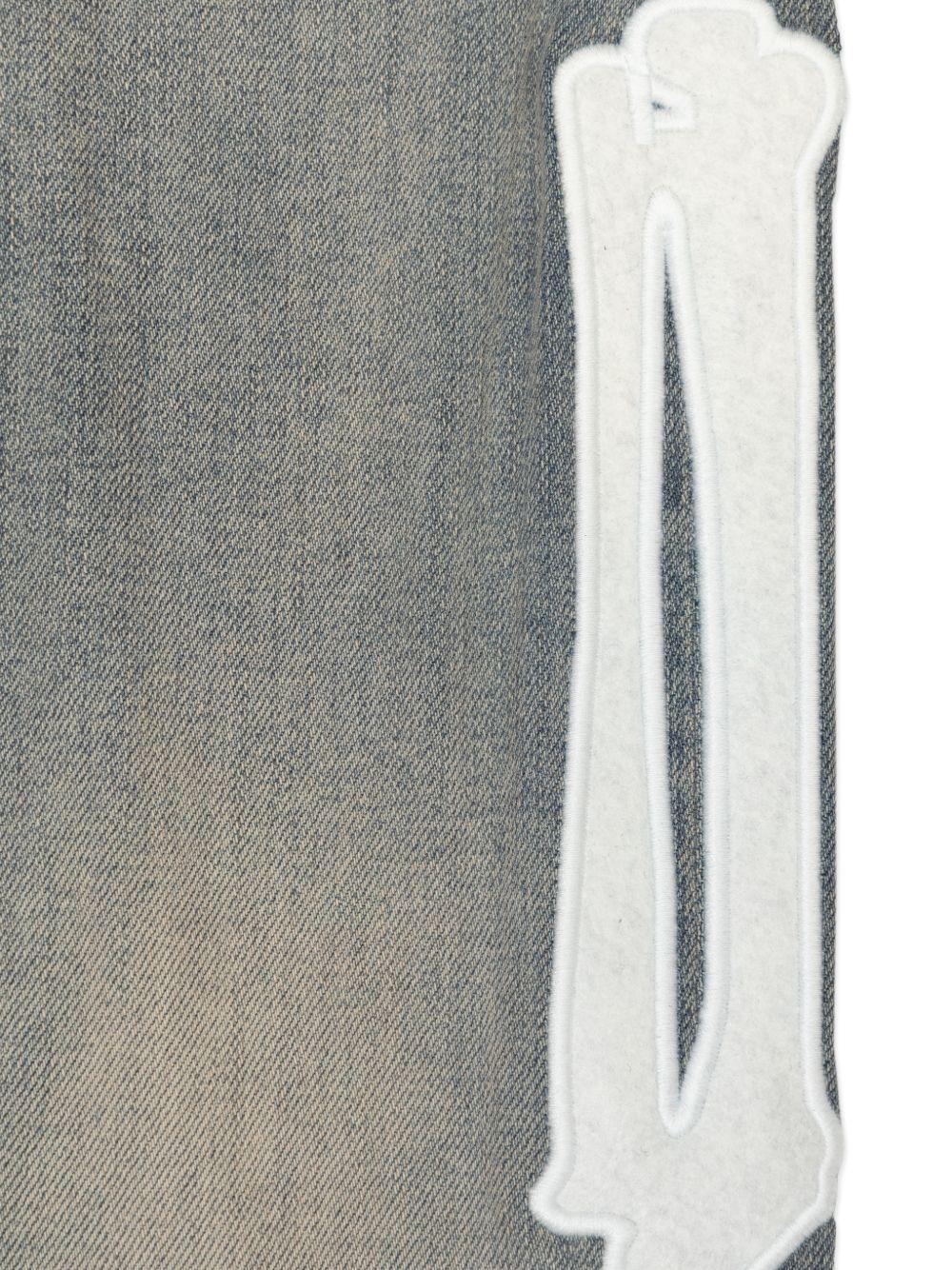 Jeans per bambino Amiri Kids denim con applicazione con ossa - Rubino Kids