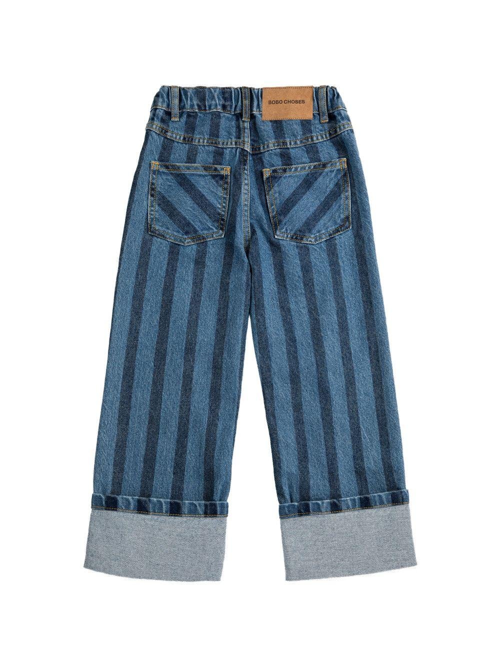 Jeans per bambino Bobo Choses denim con design a righe - Rubino Kids
