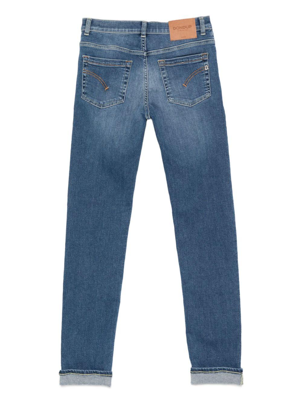 Jeans per bambino Dondup Kids denim con design con cinque tasche - Rubino Kids