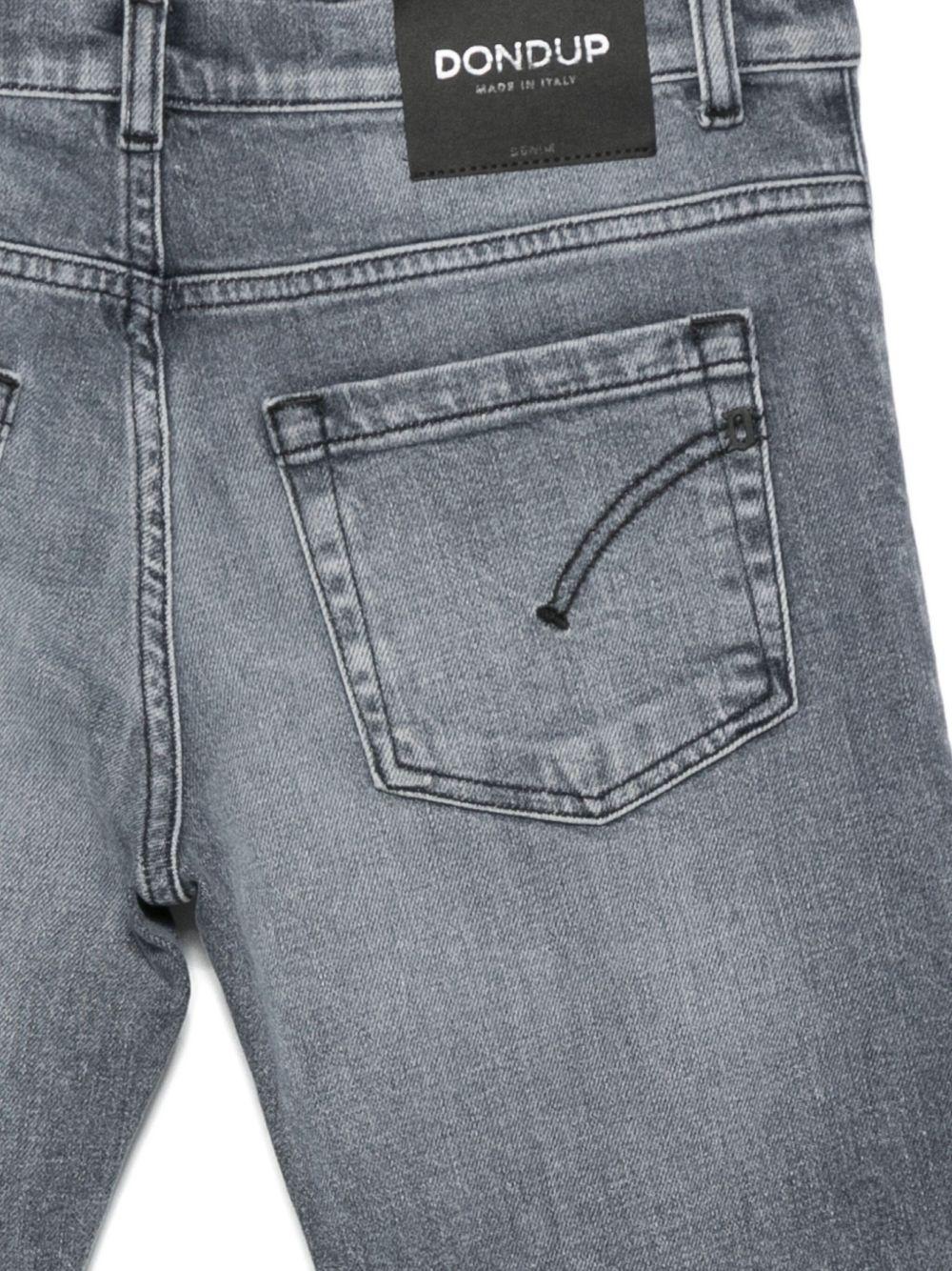 Jeans per bambino Dondup Kids grigi con orli con risvolto - Rubino Kids