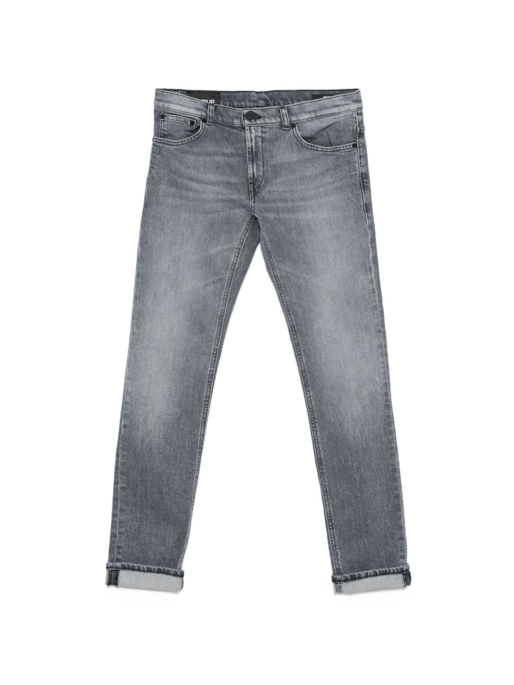 Jeans per bambino Dondup Kids grigi con orli con risvolto - Rubino Kids