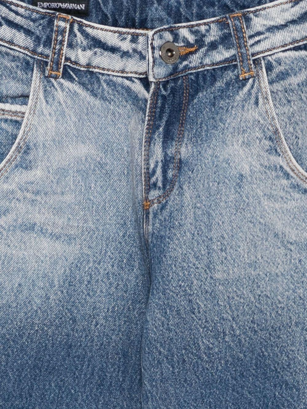 Jeans per bambino Emporio Armani Kids denim con lavaggio sfumato - Rubino Kids