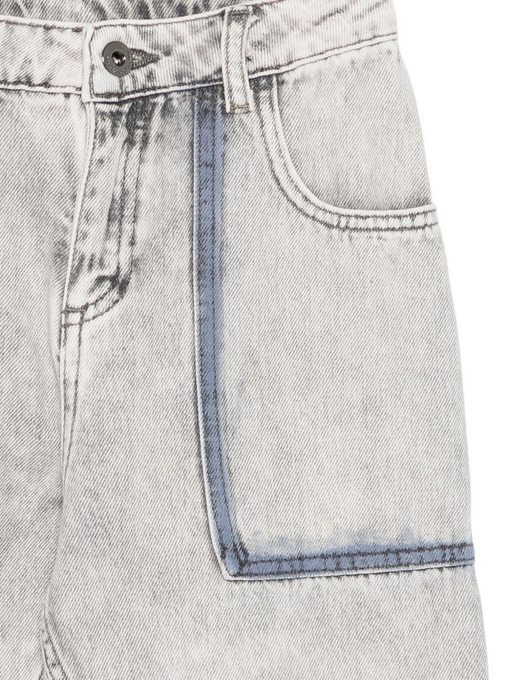 Jeans per bambino Emporio Armani Kids denim con righe laterali - Rubino Kids