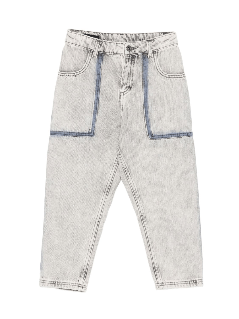 Jeans per bambino Emporio Armani Kids denim con righe laterali - Rubino Kids
