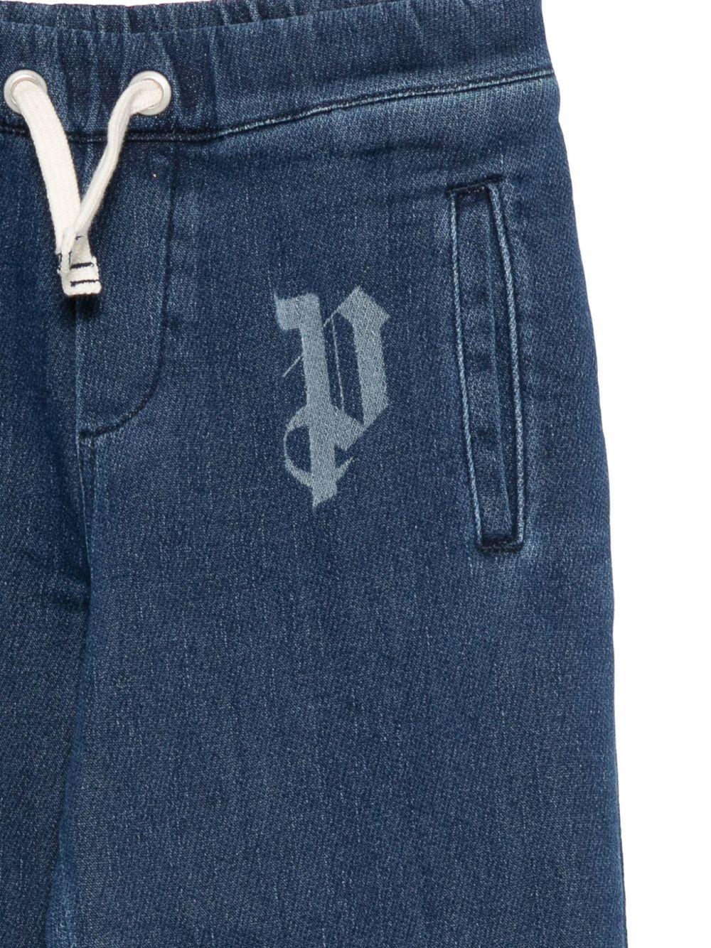 Jeans per bambino Palm Angels Kids in denim con coulisse - Rubino Kids
