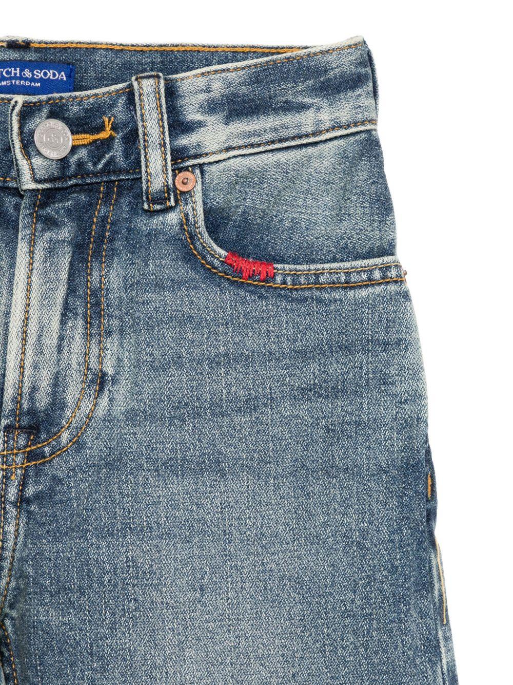 Jeans per bambino Scotch & Soda Kids denim con patta con bottoni - Rubino Kids