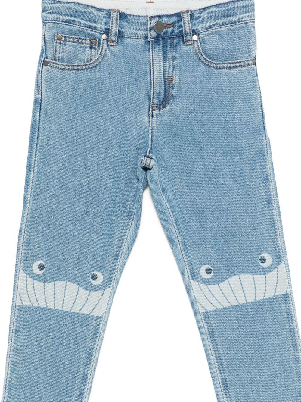 Jeans per bambino Stella McCartney Kids in denim con stampa grafica - Rubino Kids