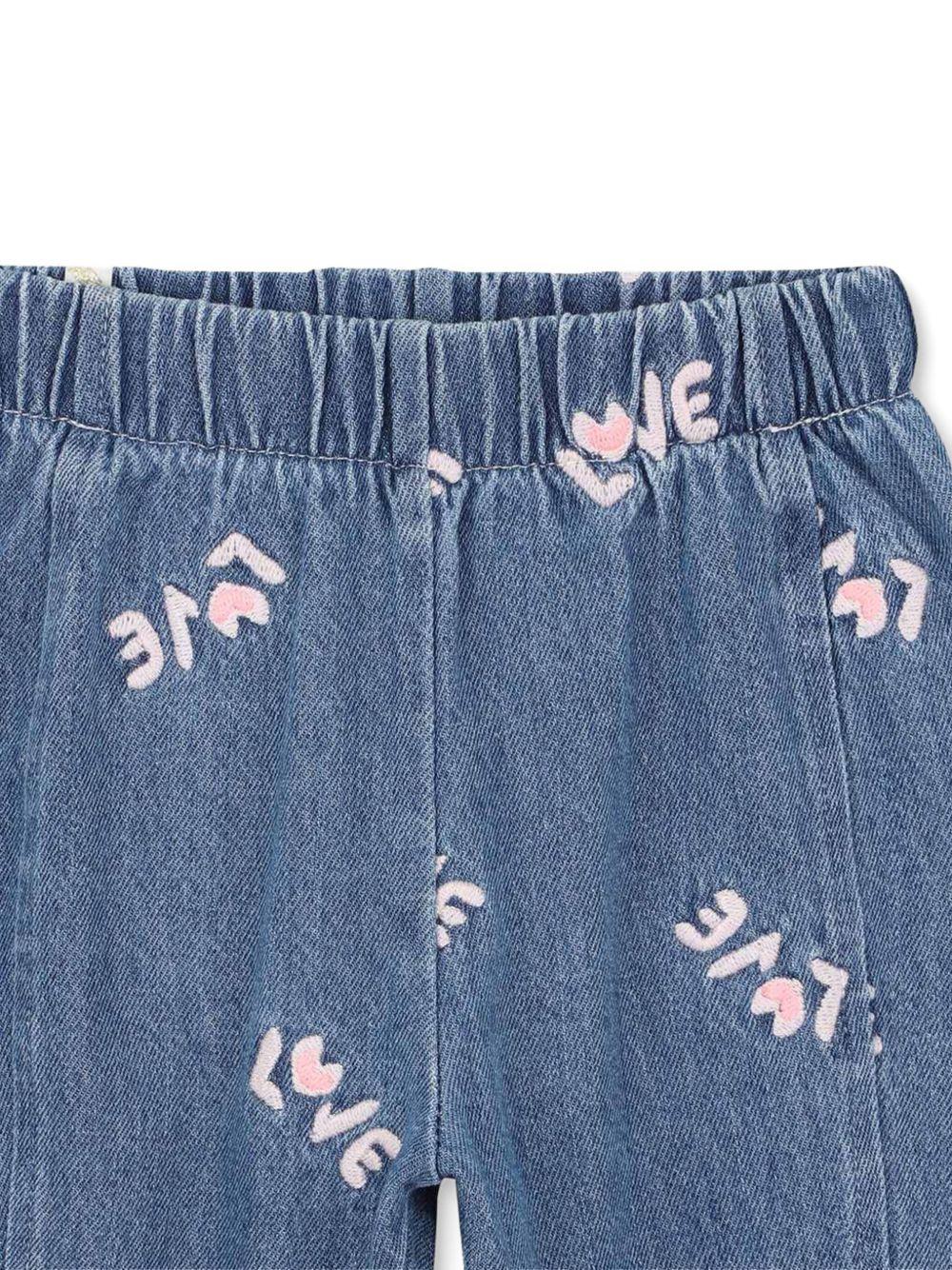Jeans per neonata Billieblush denim con motivo Love all - over - Rubino Kids