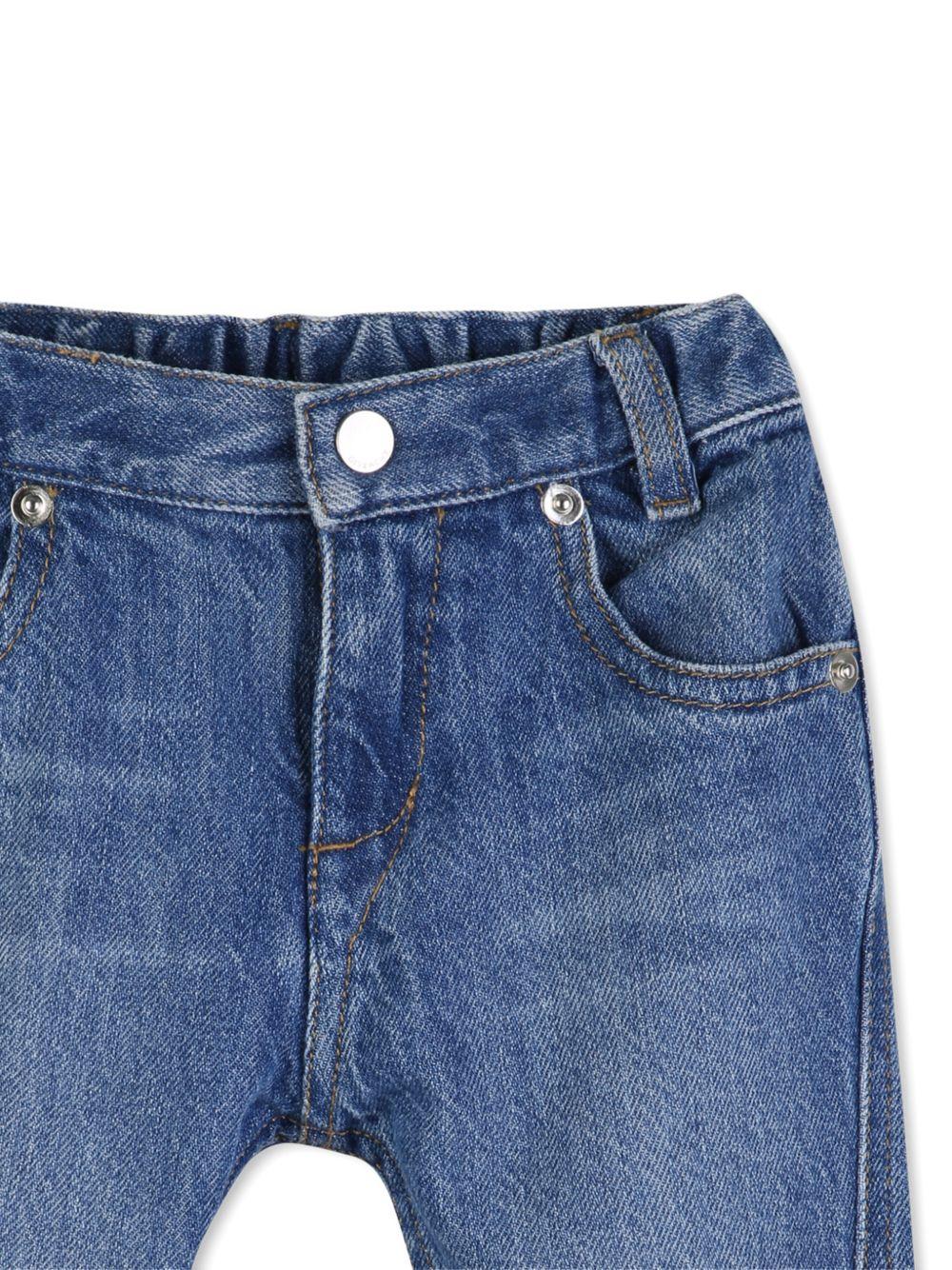 Jeans per neonato Givenchy Kids in denim con orlo risvoltato - Rubino Kids