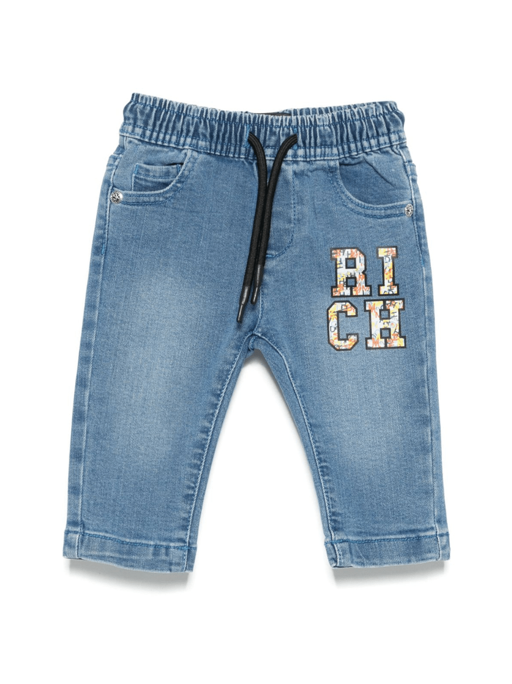 Jeans per neonato John Richmond Junior in denim con stampa - Rubino Kids