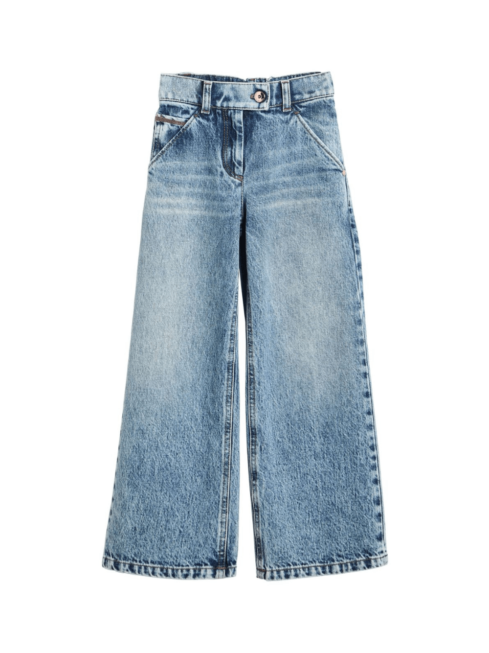 Jeans svasati per bambina Brunello Cucinelli Kids in denim - Rubino Kids