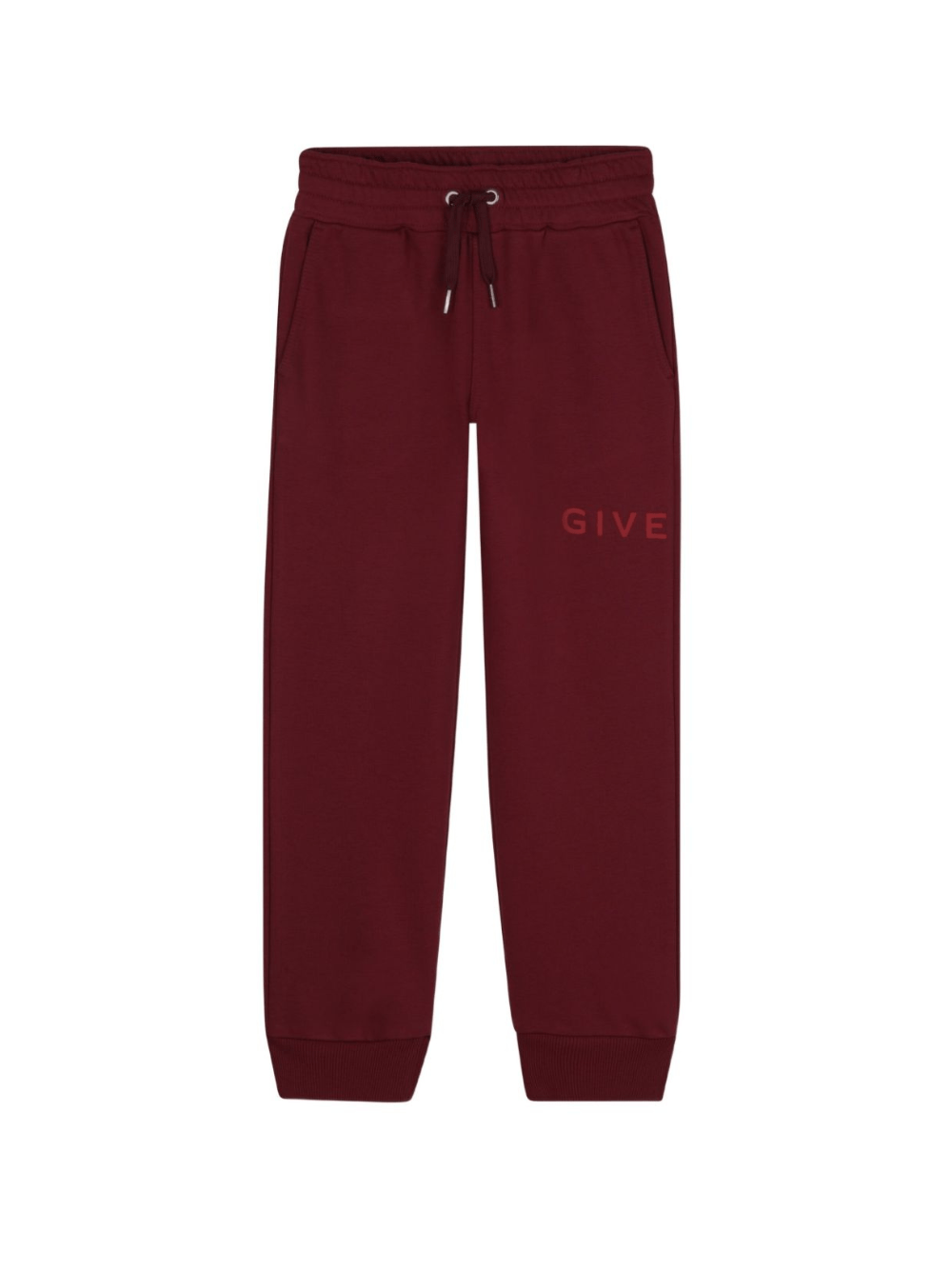 Joggers per bambino Givenchy bordeaux con logo sulla gamba - Rubino Kids