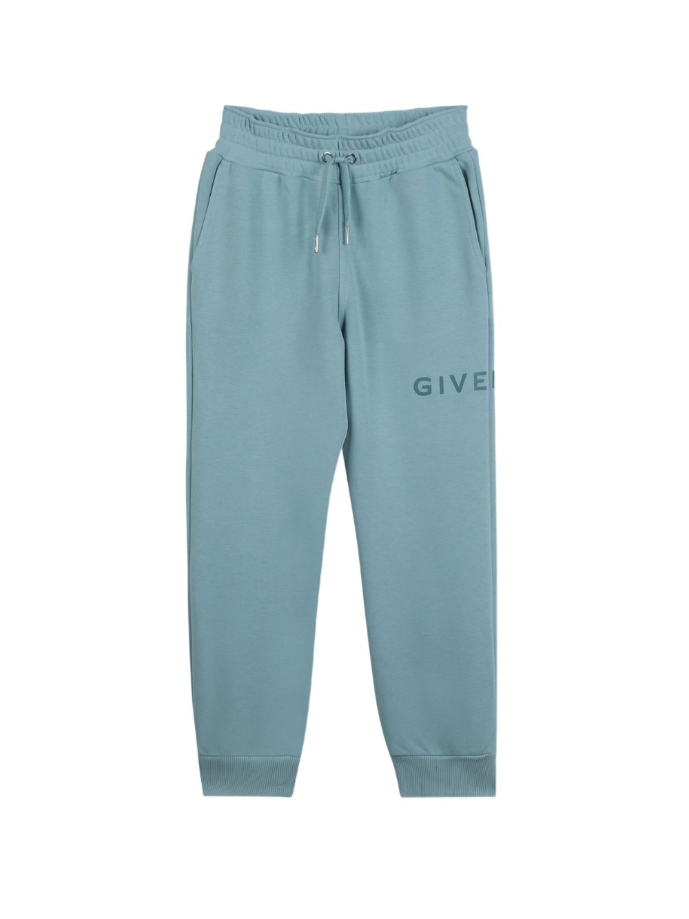 Joggers per bambino Givenchy Kids azzurro con logo sulla gamba - Rubino Kids