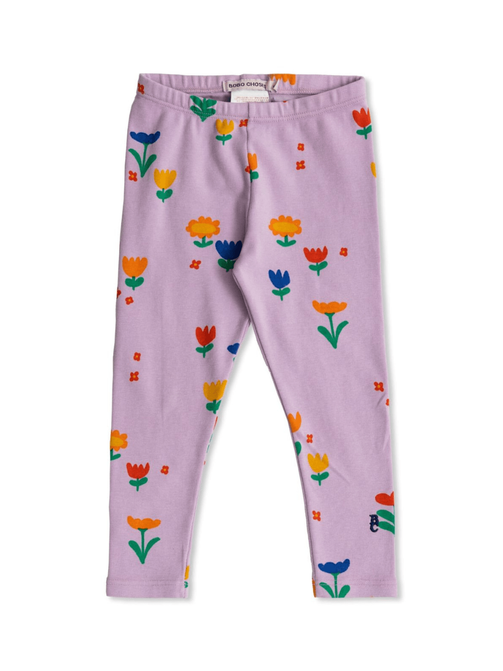 Leggings per neonata Bobo Choses Garden Party lilla con stampa con fiori all - over - Rubino Kids