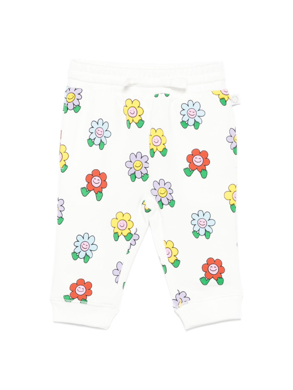 Leggings per neonata Stella McCartney Kids bianco a fiori - Rubino Kids