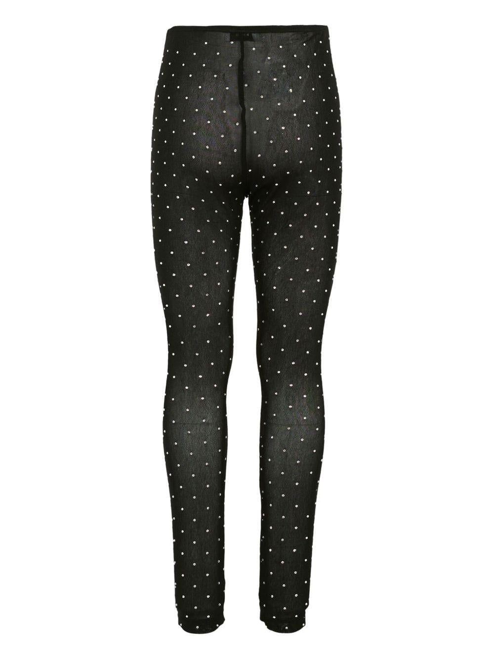 Leggins per bambina Pinko Kids neri con motivo all - over - Rubino Kids