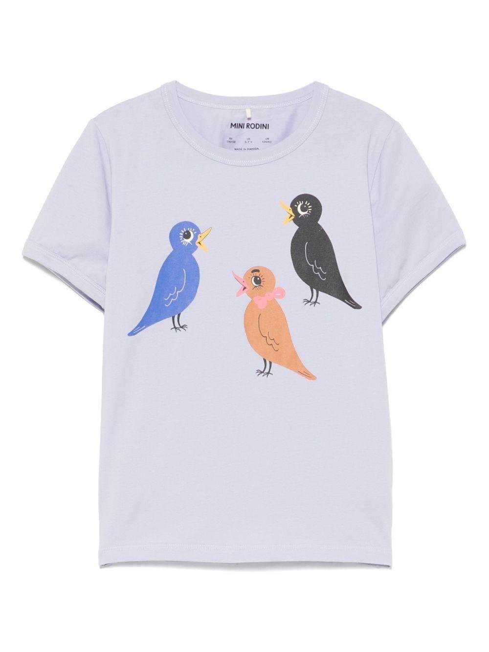 Maglietta per bambina Mini Rodini lilla con stampa grafica - Rubino Kids