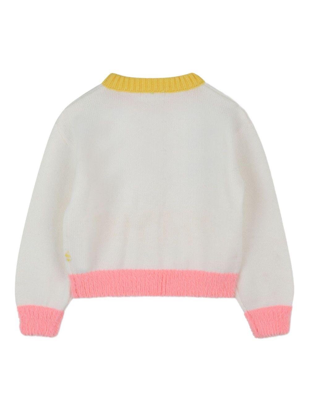 Maglione per bambina Billieblush bianco con grafica "Serial Lover Wanted" - Rubino Kids