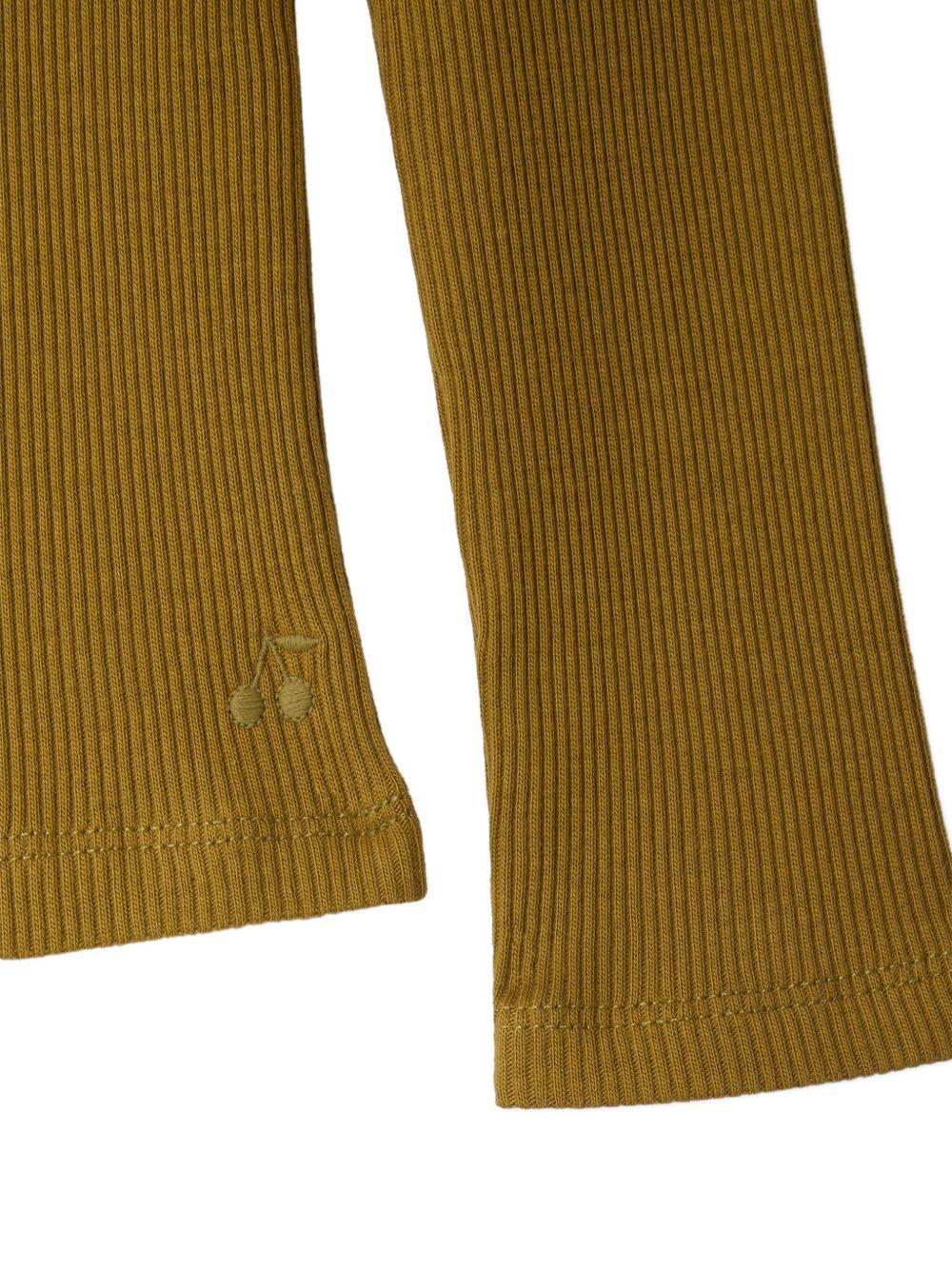 Maglione per bambina Bonpoint Tahiti giallo cachi a coste - Rubino Kids